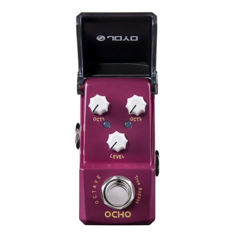 JOYO JF 330 OCHO Octave Effect Педаль для гитары настоящий обход дизайн фиолетовый аксессуар