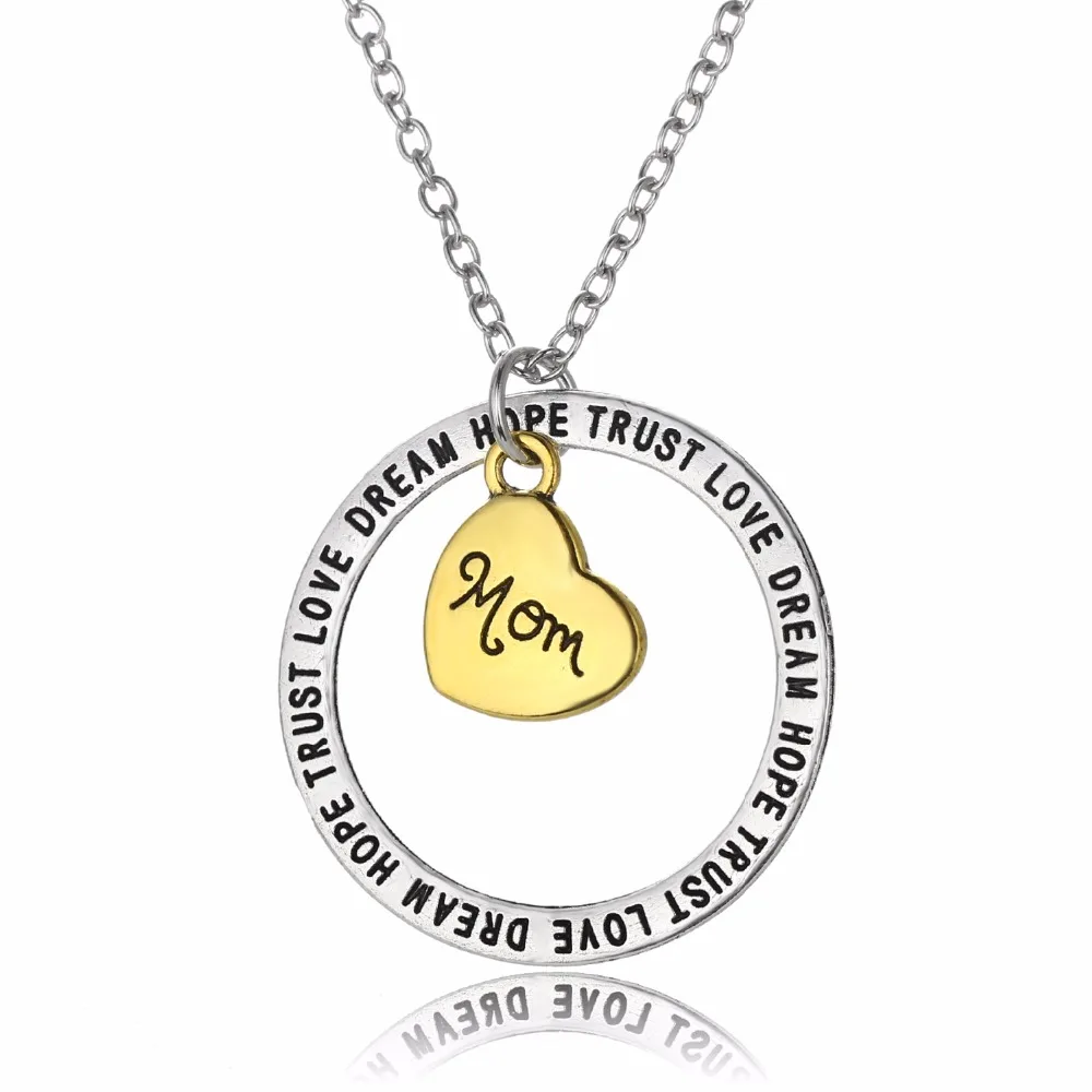 Ожерелье с подвеской кольцом мама|heart necklace|chain necklacenecklace love |