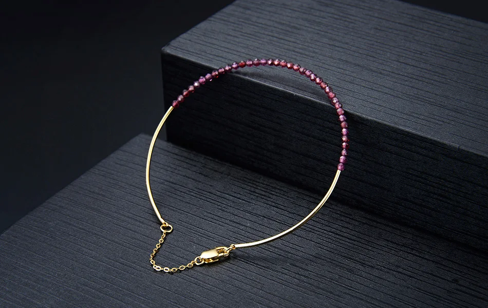 ORSA JEWELS элегантное женский 925 пробы серебро Натуральный камень Браслеты Очаровательная 18K позолоченные браслеты цепочки Мода, хорошее ювелирное изделие, SB46
