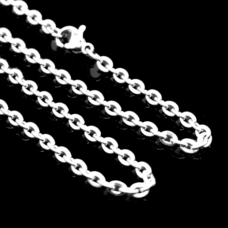 AMUMIU комплект из 2 предметов! Цепочка для браслета нержавеющей стали 3 мм набор