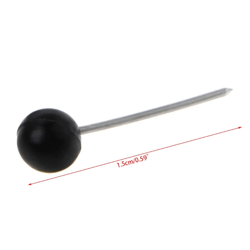 

10 Colors Push Pins Round Plastic Head With Steel Point Assorted Colourful Pins Office Binding Supplies