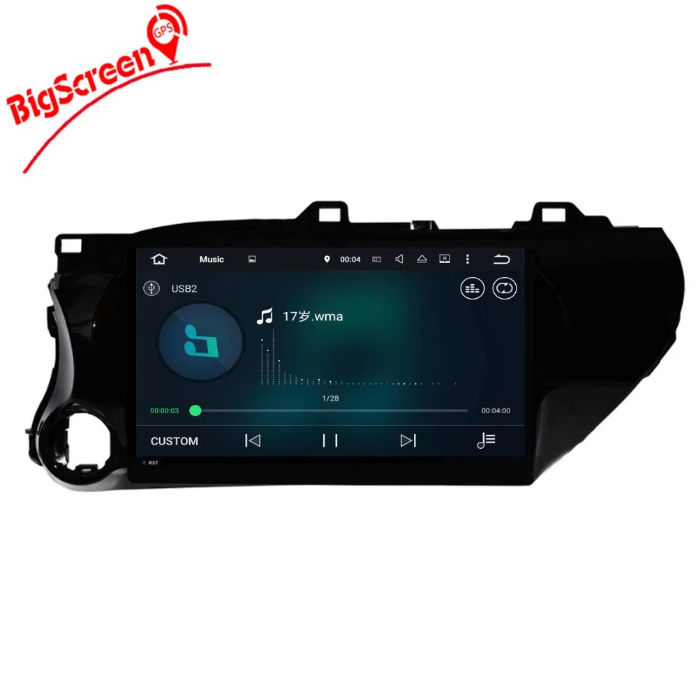 Автомагнитола 2 Din на Android 9 0 экран 10 1 дюйма без DVD плеера GPS навигация для Toyota Hilux 2016
