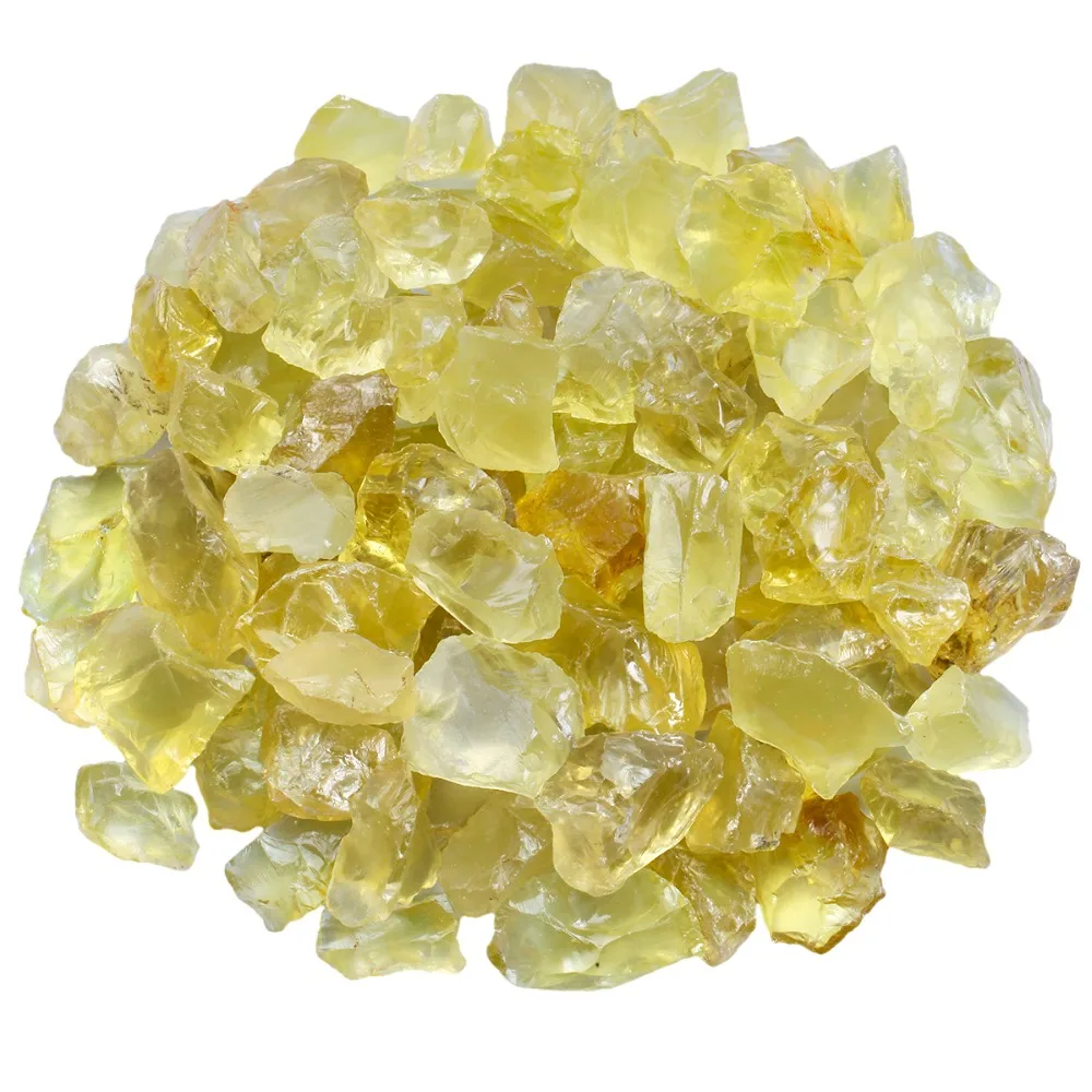 

TUMBEELLUWA 1lb (460g) Yellow Crystal Quartz Raw Rough Stones for Tumbling,Cabbing,Wire Wrapping,Healing Reiki Wicca