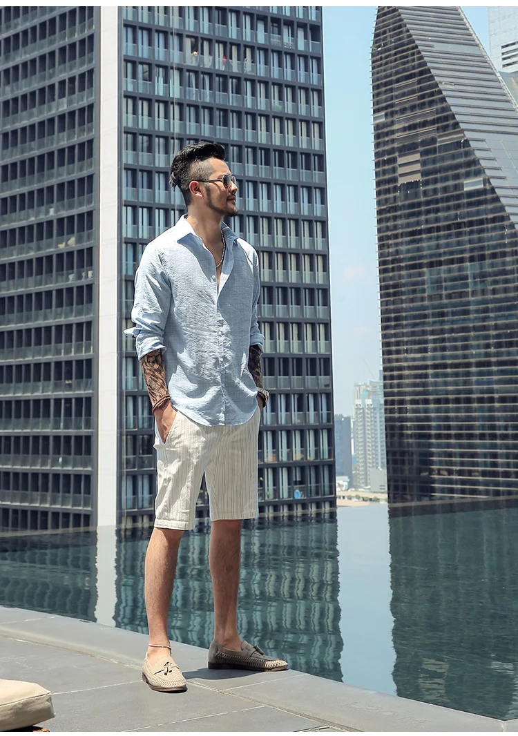 Новая весна синий мужчин slim хлопчатобумажная рубашка повседневная тонкий белье европейский стиль метросексуал деловой человек одноцветное рубашка с длинным рукавом S816
