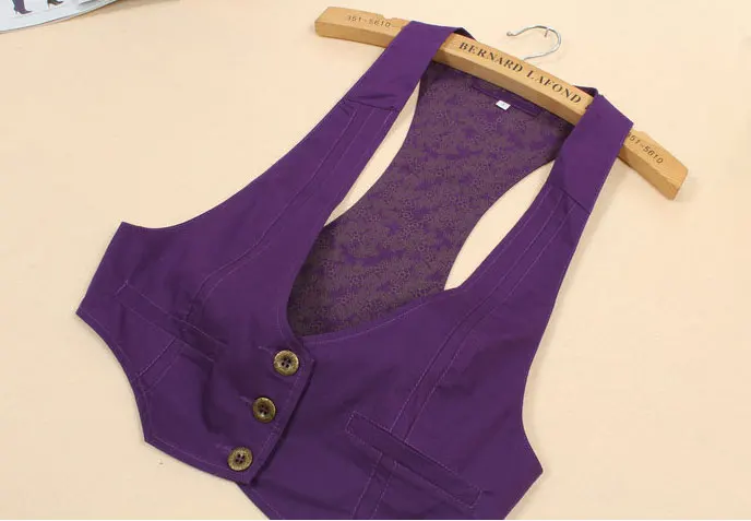 2018 сплошной короткий фиолетовый цветочный принт подкладка стиль женский жилет