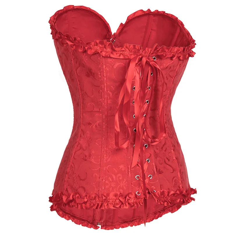 Сексуальный женский кружевной корсет Топ корсетные молния утягивающий Бюстье