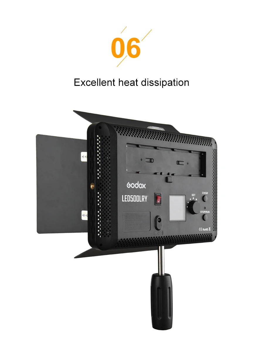 DHL Godox светодиодный светильник 3X светодиодный 500LRC 3300-5600K видео светильник+ роликовая сумка для переноски видео Студийный светильник s