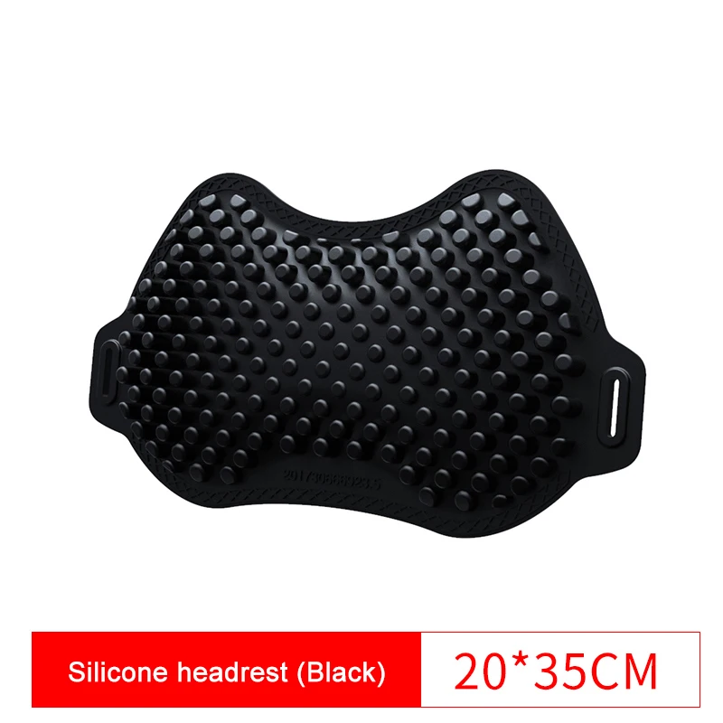 Neck Pillow Black QHCP силиконовый гель Универсальный Автомобильный домашний офис 3D дышащий массажный Чехол для сидения спинка подушка стул классный коврик авто шейный столб коврик - Название цвета: Neck Pillow Black