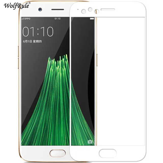 Protector de pantalla OPPO R11 Plus, vidrio templado para OPPO R11 Plus, vidrio de cobertura completa, pel&iacute;cula WolfRule, 2 uds.-1