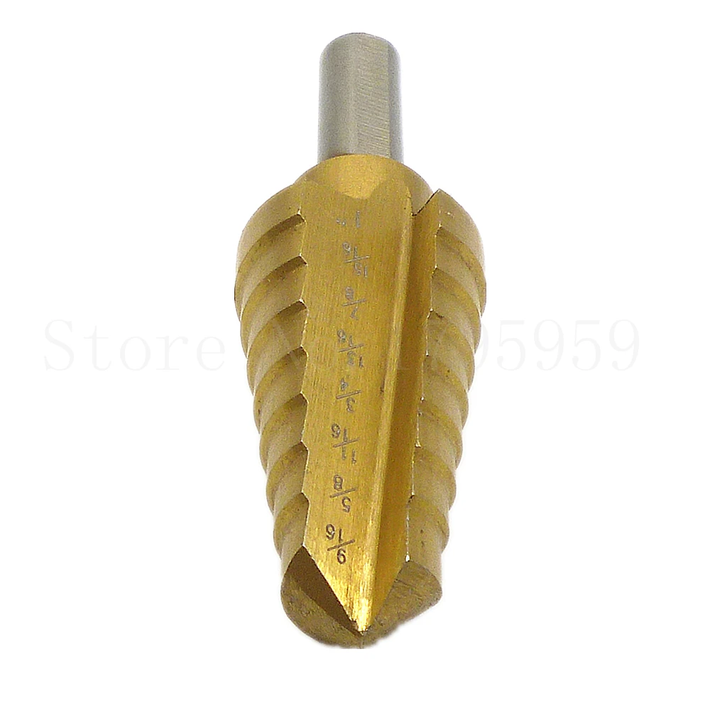 3/8 &quotТреугольный хвостовик титановое ступенчатое сверло HSS 9/16&quot до 1 &quot