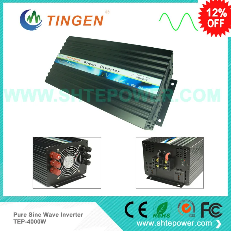Отличное качество 4000 Вт/8000 Вт DC12V к AC120V Чистая синусоида Инвертор/солнечный