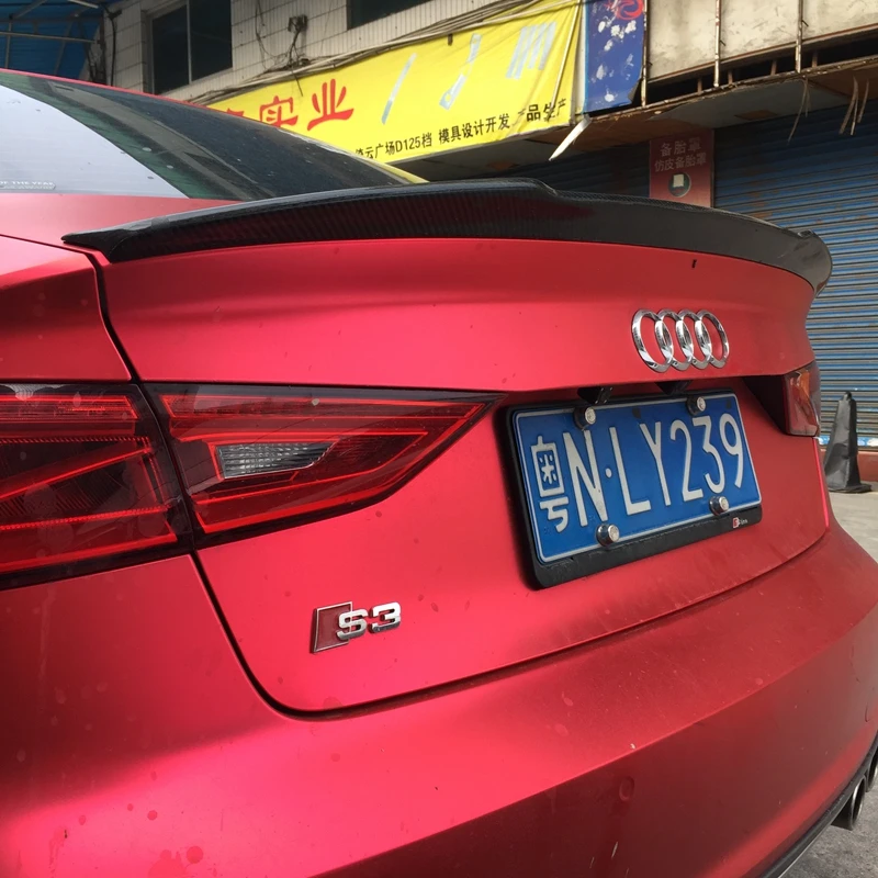 A3 S3 8 V углеродное волокно задний багажник спойлер крыло для Audi A3 S3 8 V седан- V Стиль