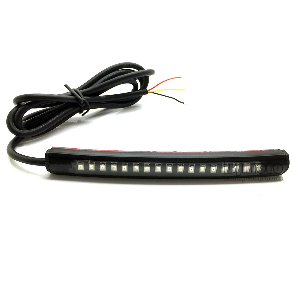 Bjmoto мотоцикл автомобиль грузовик ATV 17LED гибкие SMD полосы двигатель 12 В Стоп Хвост Сигнал поворота тормозной светильник бег светильник лампа полоса