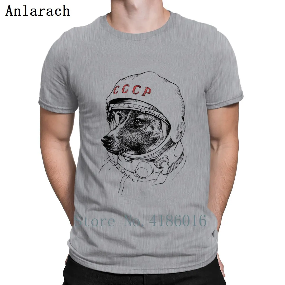 1957 Russian Laika Space Dog Traveler T Shirt Summer Novelty Euro Size Mens the Soviet Union Tee Shirts Designer Super Vintage | Мужская