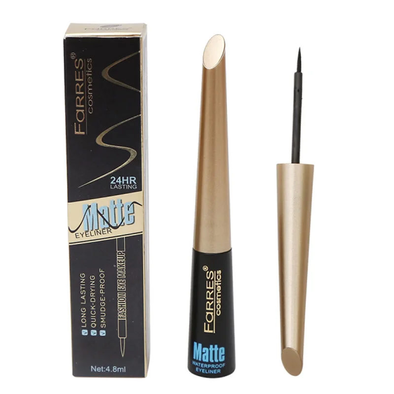 Черная Матовая жидкая подводка для глаз долговечный Водостойкий карандаш
