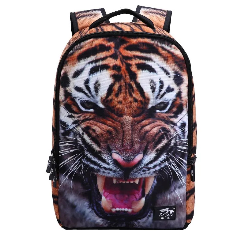 2017 Новое Прибытие Мода для Животных Тигр Лев Рюкзак Детей Школьные Сумки Для