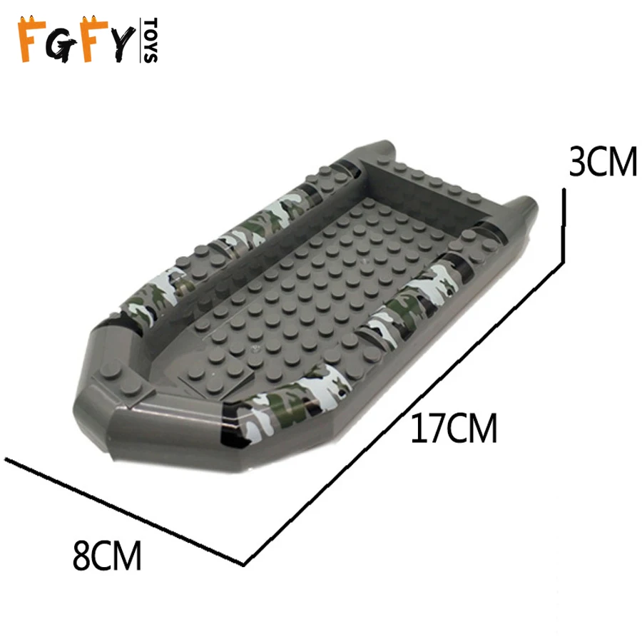 WW2 военный штурмовая лодка модель строительные блоки маленького размера идущие