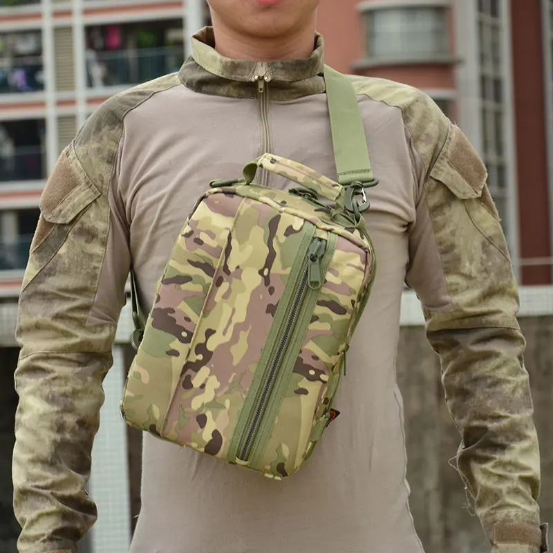 Для мужчин открытый 720D спортивный на одно плечо Военная Униформа Кемпинг пеший Туризм сумка спортивная поясная грудь средства ухода за кожей человек