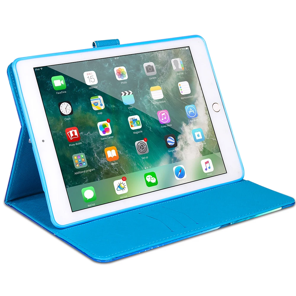 VRLucky для iPad 2018 2017 9 7 дюймов Air 1 2 Pro чехол с милым рисунком дельфина Флип Стенд PU