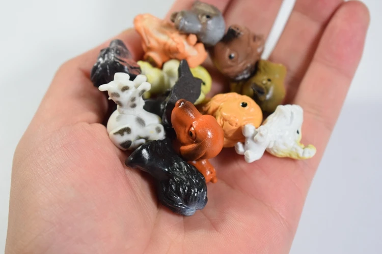 

12pcs different Lifelike Simulation super mini pet dog AnimalsAction Figure Toy For Kids Educational toys