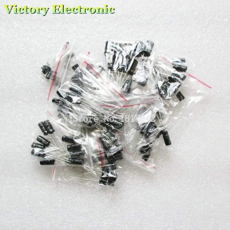 120 шт./лот набор алюминиевых электролитических конденсаторов 12 значений мкФ Ф 470