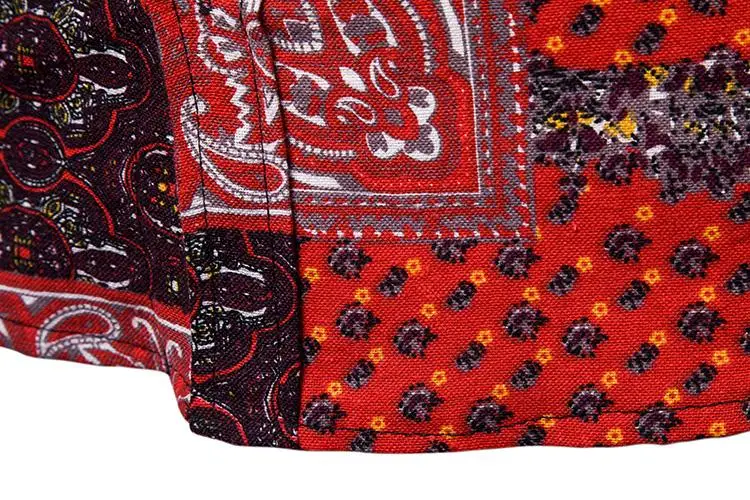 Льняные рубашки с короткими рукавами мужская летняя Цветочная гавайская рубашка