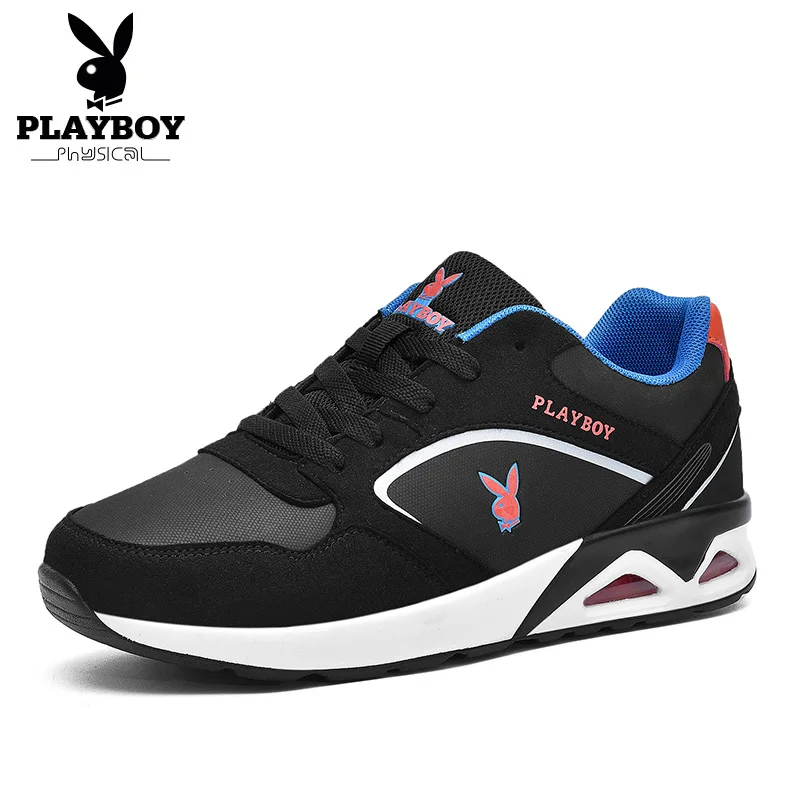 PLAYBOY/Новинка; уличная Мужская обувь; удобная повседневная обувь; Мужская модная дышащая обувь на плоской подошве; мужские кроссовки; zapatillas zapatos hombre - Цвет: Синий