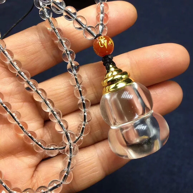 Оптовая продажа белые подвески из натурального кристалла тыква Женское и