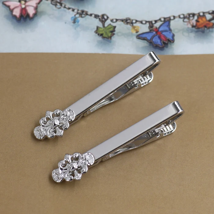 

Wholesale 55*5mm Dull Silver/Gold/Black/Antique Bronze Color Nickel-free,lead-free Mens' Classic Tie Clips