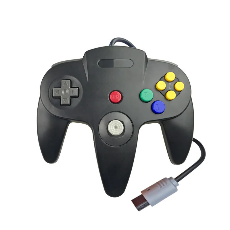 Black Проводной игровой джойстик для Zend N64, игровой джойстик для Zend N64, игровой коврик для Gamecube, для геймпада - Цвет: Black