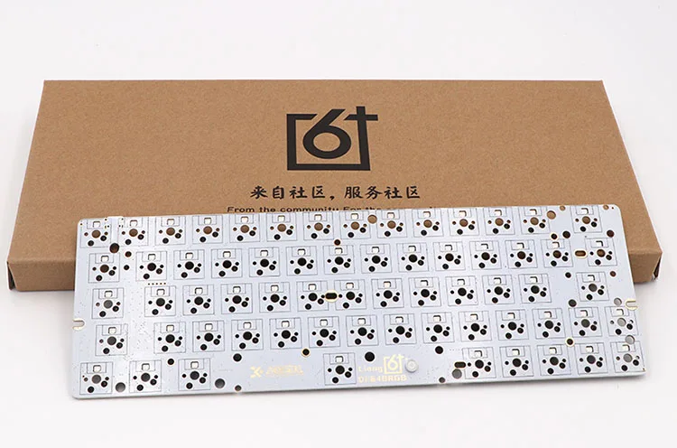 GK64 pcb RGB 60% 64 клавиши Горячая замена PCB diy механическая клавиатура hotswap разъем GH60