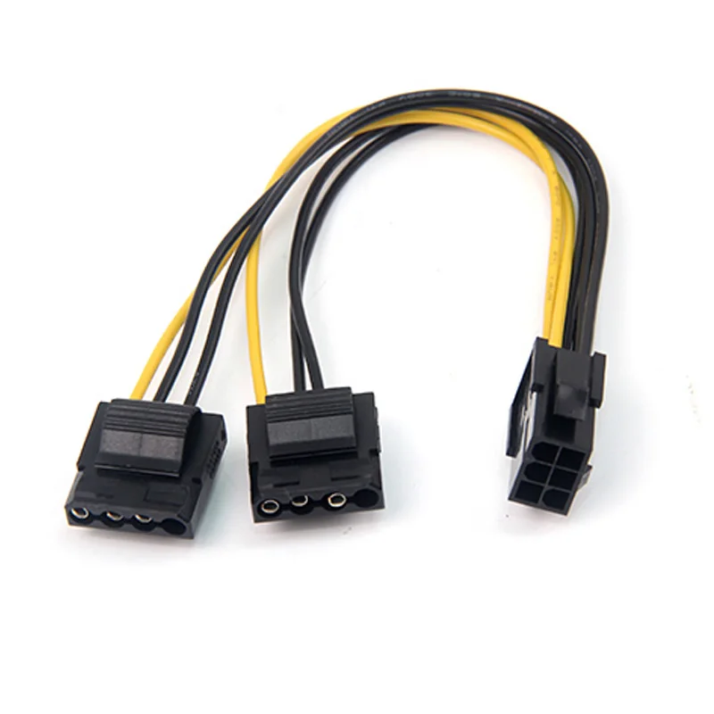 Кабель питания 6Pin Female/Dual 4Pin Female для видеокарты Molex | Компьютеры и офис