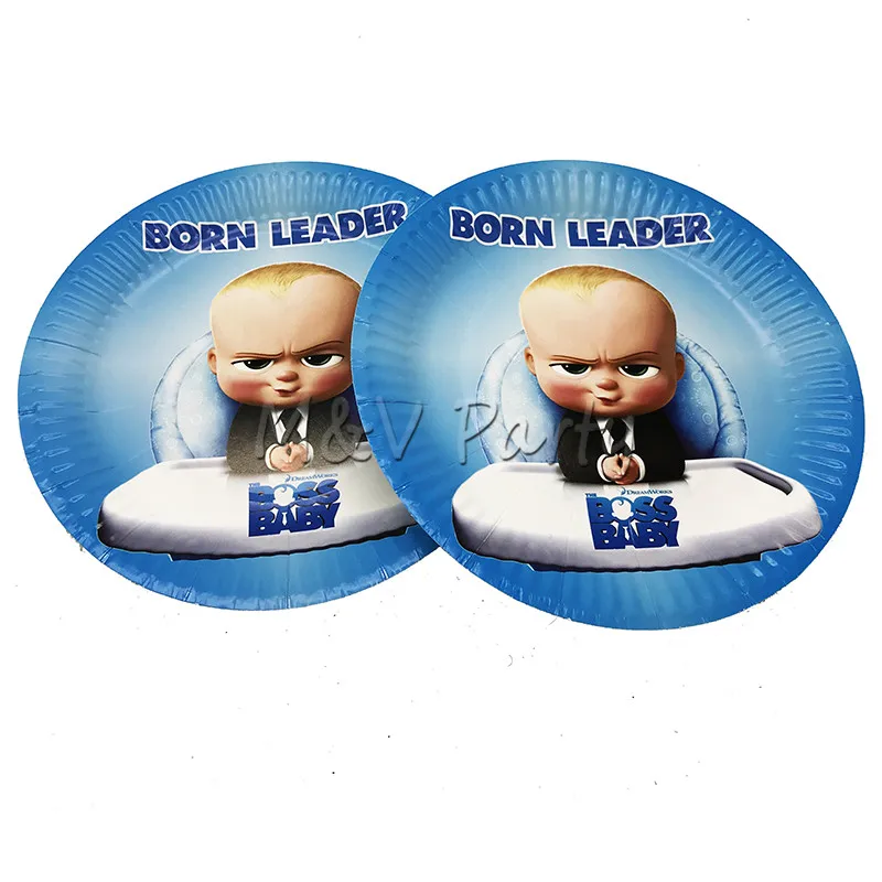 30 шт./лот одноразовая посуда для вечеринки с изображением маленького босса день