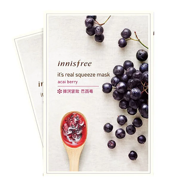 Henna 6PCS/Lot It's Real Squeeze Mask Moisturizing Sheet Anti-Aging Smooth Skin Innisfree Korea Cosmetics Facial |