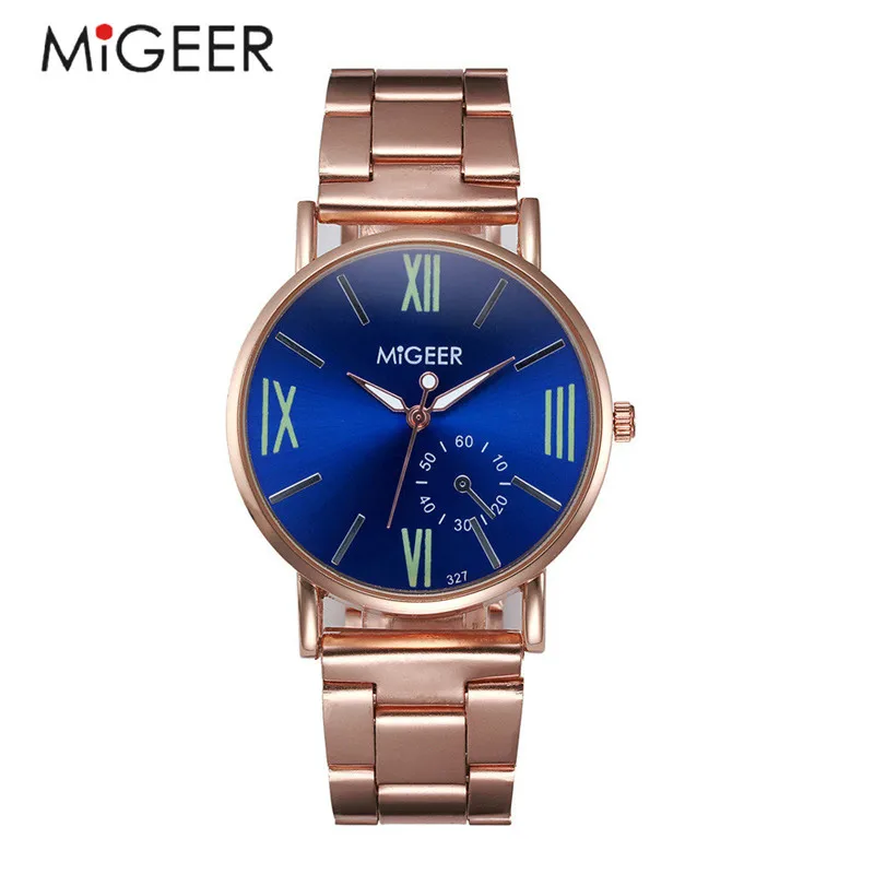 Новые Relojes MIGEER часы мужские роскошные дизайнерские кварцевые из нержавеющей