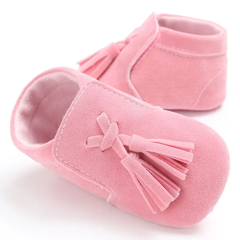 Новый стиль искусственная замша одноцветная кожа для новорожденных маленьких