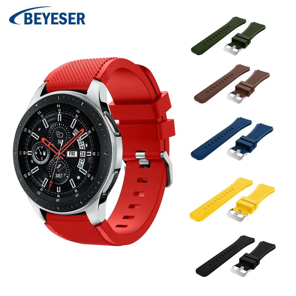 

22mm strap watch band for Samsung Gear S3 classic Silicone band Multicolor Replacemet strap for Samsung Galaxy Watch 46mm bands