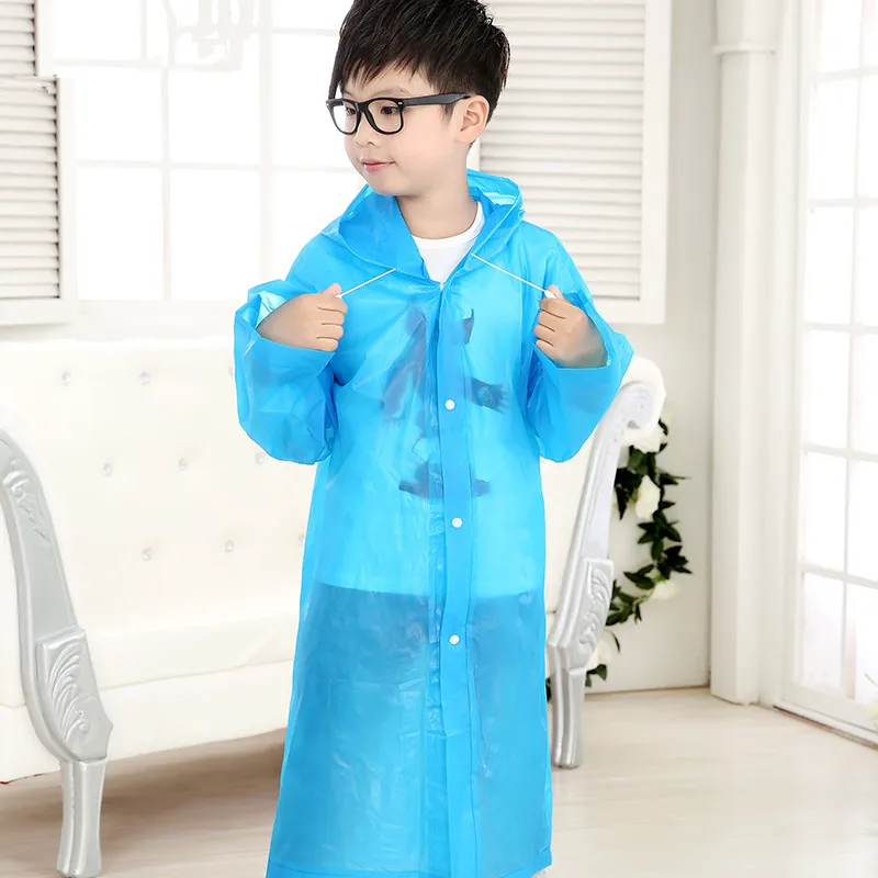 Age 6~13 Kids student raincoat Hooded Jacket children Girls boys Rain coat Poncho Raincoat Cover Long transparent Rainwear | Дом и сад
