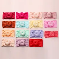 40PCS Round Knot Wide Nylon Headbands For Girls,Handmade Braid Cable Knit Baby Girls Turban Head Wraps Hair Accessories One Size