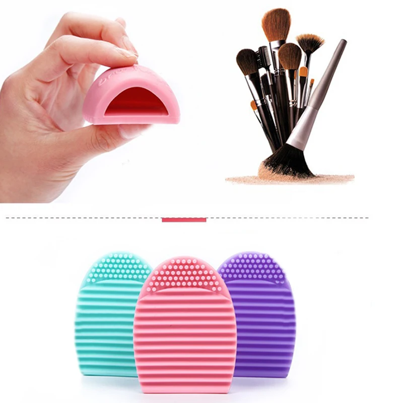 BBL 1 Piece Makeup Brush Cleansing Silicone Glove Egg Cleaner Brushes Washing Scrubber Board Cosmetic Clean Tools | Красота и