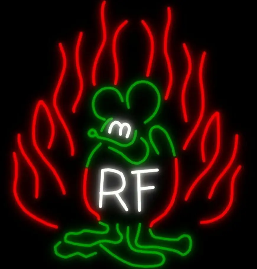 

Custom Rat Fink RF Glass Neon Light Sign Beer Bar