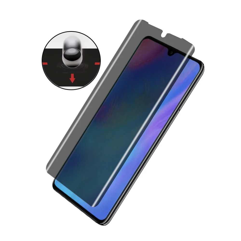 9H 3D полное покрытие защита экрана конфиденциальности для HuaWei P30 PRO Анти шпионское