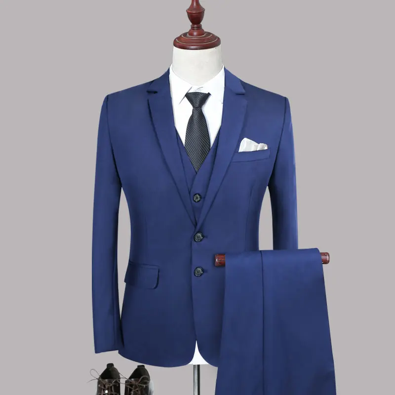 Мужской деловой костюм комплекты с брюками и жилетом + жилет штаны комплект из 3