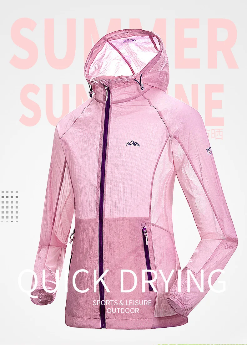 

Women Outdoors Skin Clothes Climbing Camping Upf30 Sunscreen Coat Sunscreen sports Running Walking Travel Ultraviolet Shirt