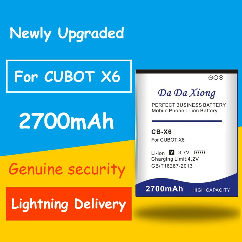 Быстрая и безопасная перезаряжаемая батарея 2700mAh X6 для CUBOT батарея|Аккумуляторы