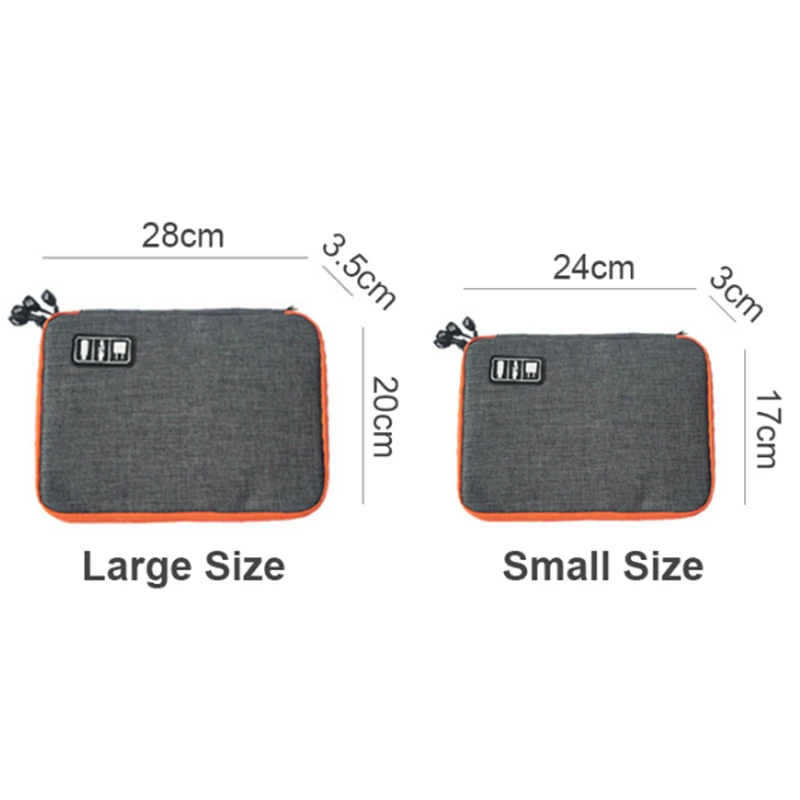 

Waterproof Double Layer Cable Storage Bag Electronic Organizer Gadget Travel Bag USB Earphone Case Digital Organizer Pen power