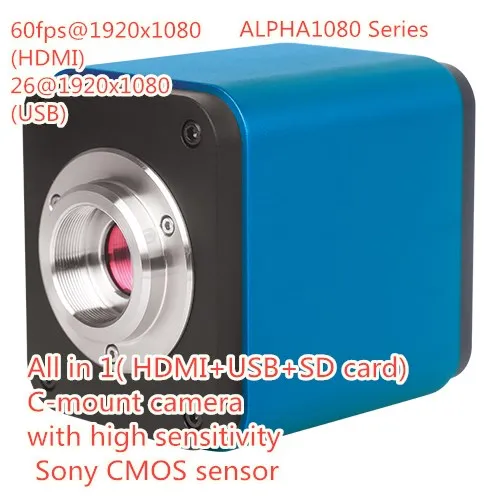 Микроскоп Scientific 60fps1080p с HDMI и USB камерой датчик SONY + Поддержка SD карты windowsXP/Vista/W7/W8/MAC