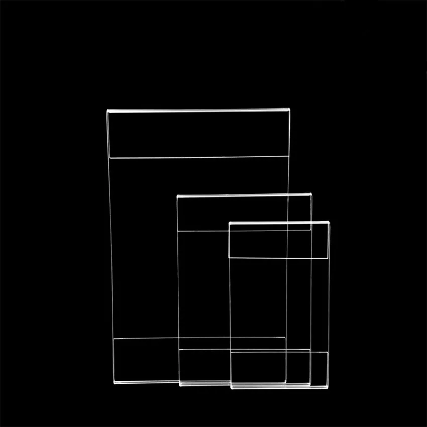 

Vertical Acrylic T1.2mm Plastic Sign Price Tag Label Display Wall Sticker Paper Promotion Name Card Holders 2000pcs
