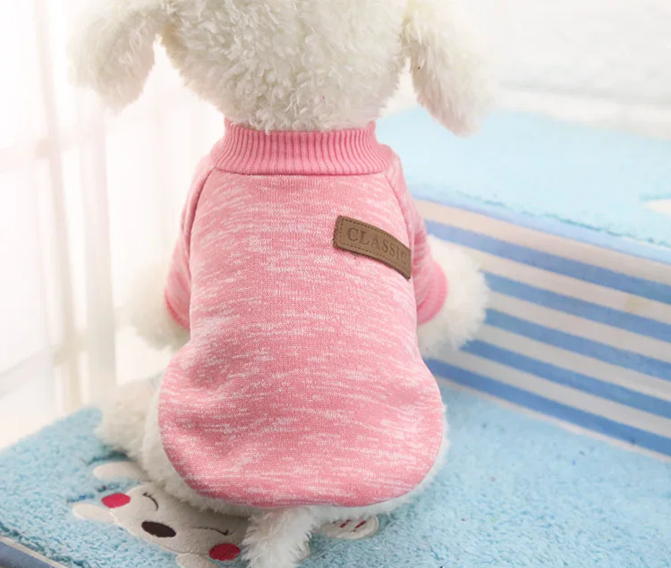 Classic Dog Coats Puppy Clothes Sweater shirts for Small Hoodie coat Yorkie Warm Autumn Winter Pet Cat Clothing | Дом и сад