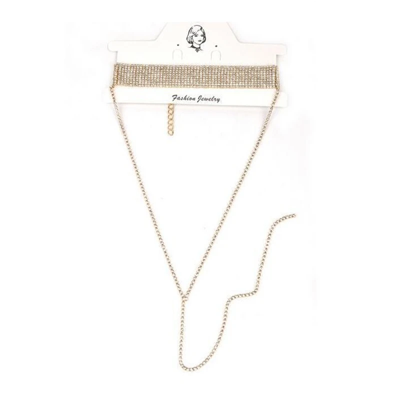 European and American boutique high-end temperament jewelry shiny necklace long pendant ladies gift | Украшения и аксессуары